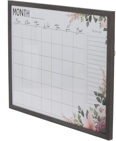 Magnetic Dry Erase Whiteboard Calendar with White Wood Edge,to Do List and Space for Note,Chic Wording Make Things Happen, Schedule Planning Boards,12x22 in Saudi Arabia