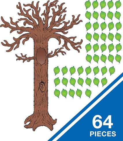Carson Dellosa 77 pc Bulletin Board Tree Set, Tree Wall Decor With Leaf Cutouts for Daycare and Classroom Decor, Fall Bulletin Board Decorations, and Sunday School Decorations for Classroom in Saudi Arabia
