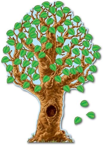 Carson Dellosa 77 pc Bulletin Board Tree Set, Tree Wall Decor With Leaf Cutouts for Daycare and Classroom Decor, Fall Bulletin Board Decorations, and Sunday School Decorations for Classroom in Saudi Arabia