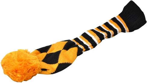 3 قطع من أغطية رأس الجولف المحبوكة 1-3-5 للسائق وغابات الممرات مع تصميم رقبة طويلة عتيقة من Argyle باللون الأصفر والأسود مجموعة أغطية رأس نادي الجولف بوم بوم in Kuwait