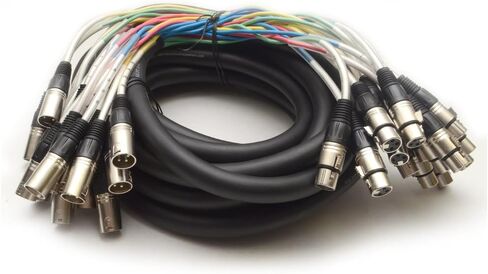 الصوت الزلزالي - SARLX-16x25 - كابل XLR Snake ذو 16 قناة - بطول 25 قدمًا - ثعبان صوت احترافي للبث المباشر والتسجيل والاستوديوهات والعربات - تصحيح، أمبير، خلاط، واجهة صوت 25 بوصة in Saudi Arabia