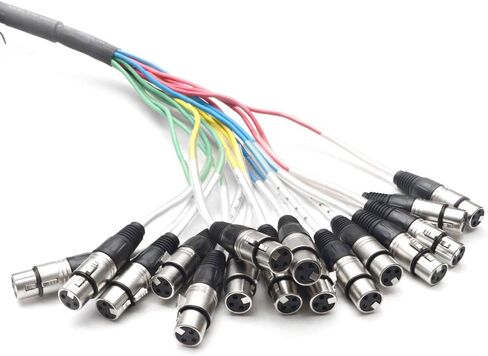الصوت الزلزالي - SARLX-16x25 - كابل XLR Snake ذو 16 قناة - بطول 25 قدمًا - ثعبان صوت احترافي للبث المباشر والتسجيل والاستوديوهات والعربات - تصحيح، أمبير، خلاط، واجهة صوت 25 بوصة in Saudi Arabia