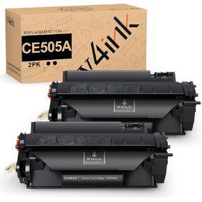v4ink 2PK CE505A Toner Cartridge Compatible Replacement for HP 05A Toner Cartridge Black Ink for HP P2035 P2035n P2055dn P2055 P2055d, Pro 400 m401n m401dne m401dw MFP M425dn M425dw Printer