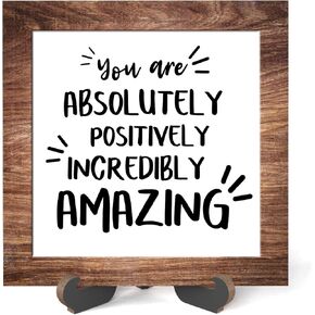 Wooden sign gift with stand, And so the Adventure Begin, Inspirational Wood Plaque Decoration for Mental healthcare Home decor, Bath, Kitchen-A17