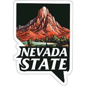 Nevada State Sticker Adventure Souvenir Decal Vinyl Small Waterproof for Water Bottle Mug Passport Book Scrapbook Notebook Laptop Tumbler Skateboard Computer Phone Size 4" Funny Gift