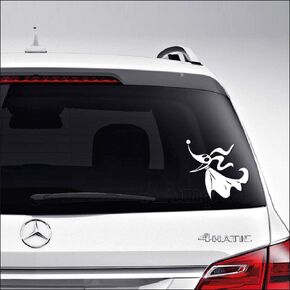 Zero Dog Nightmare Jack Skellington Car Truck Motorcycle Windows Bumper Wall Decor Vinyl Decal Sticker Size- [6 inch/15 cm] Wide/Color- Matte White