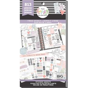 me & my BIG ideas Sticker Value Pack - The Happy Planner Scrapbooking Supplies - Free Spirit Theme - Multi-Color - Great for Projects, Scrapbooks & Albums - 30 Sheets, 813 Stickers Total
