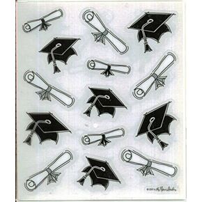 2 Sheets - Graduation Caps Stickers