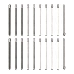 uxcell 4.1x40mm 304 Stainless Steel Dowel Pins, 80Pcs Knurled Head Flat Chamfered End Dowel Pin, Cylindrical Pin Locating Dowel Support Bed Shelf Pegs Support Shelves Fasten Elements