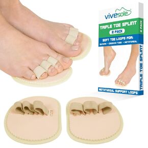 Budin Splint Toe Straightener (Pair) - Hammer Toe Corrector for Women, Men - Crooked Toe, Joint Realign Cushion Brace for Claw, Curled - Metatarsal Support Loop Guard Alignment Corrector Wrap