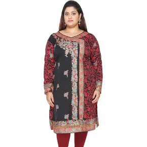 Maple Clothing Women's Indian Kurti Plus Size Printed Kurta Tunic India Top