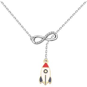 Rocket Necklace Space Gifts Sci Fi Lover Gifts Rocket Ship Charm Necklace Space Ship Jewelry