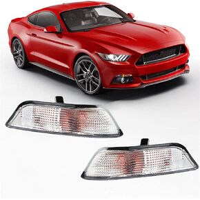 WFLNHB Driver and Passenger Side Front Signal/Corner Light Replacement for Ford Mustang 2015-2017 Turn Signal Lights With Bulbs FO2520191 FO2521191