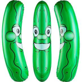 Giant Inflatable Pickle - (Pack of 3) 36-Inch-Tall Funny Pickles, Durable and Fun Pickle Party Favors, Food Decor, Novelty Gag Prank, Joke Birthday Gifts or Beach and Pool Float Toy Inflates