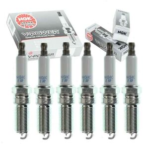 6 pc NGK V-Power Spark Plugs compatible with Dodge Caravan 3.3L V6 2001-2007