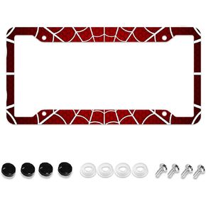 Pink Flower License Plate Frame Cute License Plate Frames Floral License Plate Holder Aluminum Front Car Tag Frame Cover for Women Men 4 Holes (DSC-11)