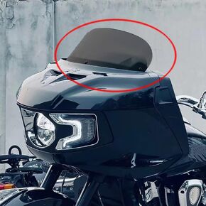 8.7inch Front Wind Deflector Spoiler Air Deflector Windshield Wind Protection Baffle for Indian Challenger Pursuit 2020-2023 Motorcycle PC Hardened Layer Smoke Gray