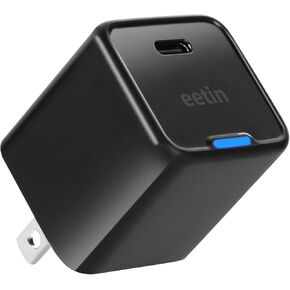 USB C GaN 30W Fast Charger,PD3.0 PPS Wall Charger,Mini Power Adapter for iPhone15/15 Pro/15 Pro Max/14/13/12/11/X,MacBook Air,iPad Pro,AirPods,Samsung,Pixel(Cable Not Include)