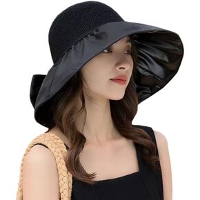 Summer Women's Sun Visor Beach Hat Foldable Sun Hat Wide Brim UV Protection