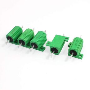 Aluminum Housed Resistor, 25W 10 Ohm 5% Wirewound Transducer Power Resistors Aluminum Heatsink Resistors Chassis Screw Tap Mounted (5 Pack)