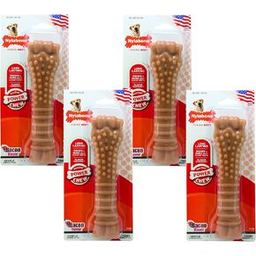 Nylabone 4 Pack of Dura Chew Souper Bacon Flavored Bones