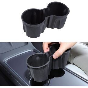 Cup Holder Insert for Tesla 2021-2024 Model Y, 2021-2023 Model 3, Interior Center Console Accessories