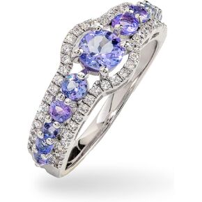 Stauer - Women's Tanzanite Loving Embrace Ring, (10) 2-3mm Tanzanite Stones