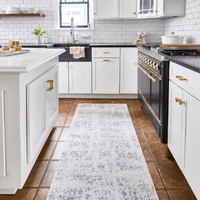 nuLOOM Arlena Vintage Traditional Area Rug - 2x10 Runner Rug Modern/Contemporary Grey/Ivory Rugs for Living Room Bedroom Dining Room Entryway Hallway Kitchen