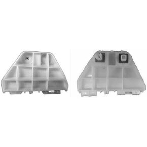 Rear Left Driver & Right Passenger Side Upper Bumper Cover Support Bracket Set Of 2 Replacement For 2011-2013 Toyota Corolla White Textured TO1142109 TO1143109 5256302090 5256202050
