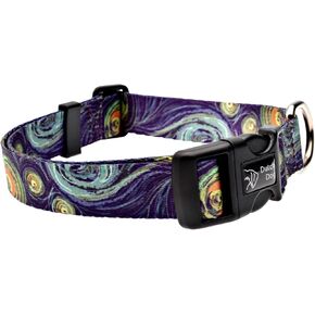 Eco Friendly Van Gogh Dog Collar, 15 to 20-Inch, Medium