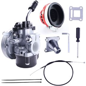 2 Stroke Carb Racing Carburetor 49cc 50cc 66cc 70cc 80cc with Air Filter for 2 Stroke Engine Gas Motor Motorized Moto Bike Bicycle Scooter Moped Dirt Bike Blue
