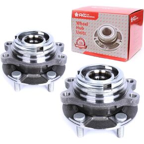 FKG 513296 Front Wheel Bearing Hub Assembly for 09-17 Nissan Maxima Murano, 11-17 Nissan Quest, 13-17 Nissan Pathfinder,14-17 QX60, 5 Lugs Set of 2