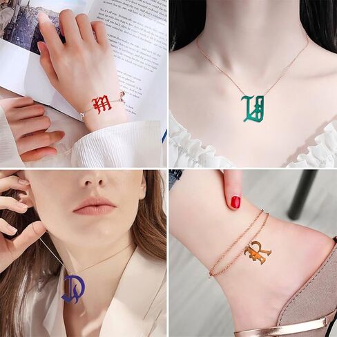 FineInno Alphabet Earring Resin Molds with Hole, Letters Jewelry Silicone Mold Gothic Epoxy Art Casting Kit for DIY Pendants Crafts,Ornaments,Necklace in Saudi Arabia