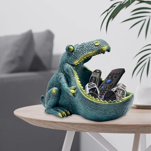 تمثال ديناصور dosker، وعاء حلوى كبير ومضحك فريد من نوعه لمكتب المكتب، طبق حلوى الحيوان لديكور مكتب المكتب ووعاء المفاتيح لطاولة المدخل، أوعية حلوى البط البري المبهجة ديكور المنزل in Kuwait