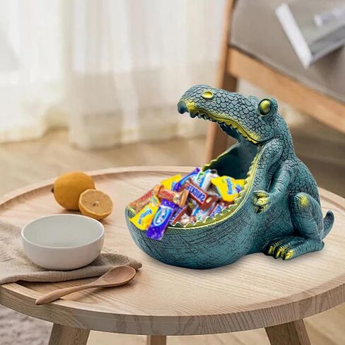 تمثال ديناصور dosker، وعاء حلوى كبير ومضحك فريد من نوعه لمكتب المكتب، طبق حلوى الحيوان لديكور مكتب المكتب ووعاء المفاتيح لطاولة المدخل، أوعية حلوى البط البري المبهجة ديكور المنزل in Kuwait