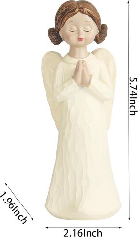 Guardian Angel Figurines for Gifts Home Decoration Praying commemorating Angel Statue, exquisitely Carved and Hand-Painted Characters (Holding Flowers) in Saudi Arabia