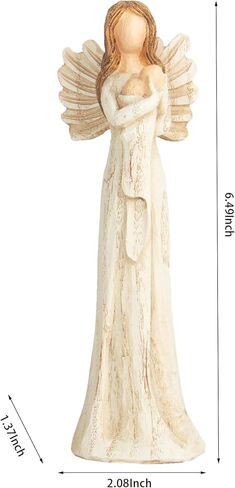 Guardian Angel Figurines for Gifts Home Decoration Praying commemorating Angel Statue, exquisitely Carved and Hand-Painted Characters (Holding Flowers) in Saudi Arabia
