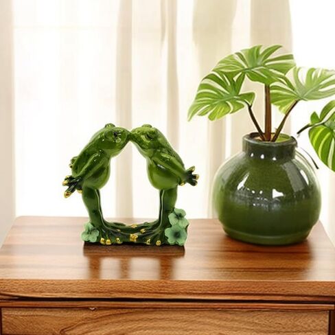 Frog Figurine Frog Decor Frog Statue Couple Frog Statue for Home Decor Home Decor Living Room Desk Decor Frog Gifts for Frog Lovers Women Frog Gifts Frog Sculptures-Hug-2 in Saudi Arabia
