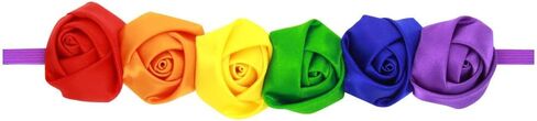 Rainbow Flower Headband Baby Girls Rainbow Floral Hair Band Flower Headwear BBG35 (A2) in Saudi Arabia