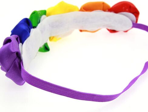 Rainbow Flower Headband Baby Girls Rainbow Floral Hair Band Flower Headwear BBG35 (A2) in Saudi Arabia