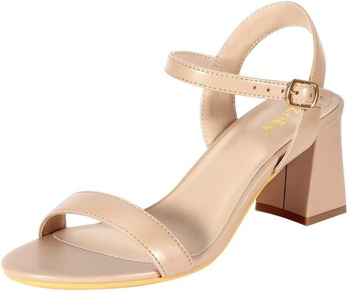 ZriEy Mid-height Chunky Block Heels for Women Heeled Sandals 2.8 Inch Open Toe Adjustable Ankle Strap Heels for Weddings Parties Daily Wear Shoes in Saudi Arabia