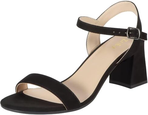 ZriEy Mid-height Chunky Block Heels for Women Heeled Sandals 2.8 Inch Open Toe Adjustable Ankle Strap Heels for Weddings Parties Daily Wear Shoes in Saudi Arabia