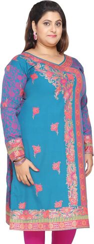 Maple Clothing Women's Indian Kurti Plus Size Printed Kurta Tunic India Top in Saudi Arabia