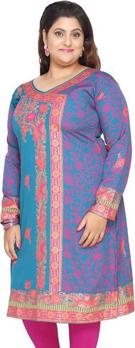 Maple Clothing Women's Indian Kurti Plus Size Printed Kurta Tunic India Top in Saudi Arabia