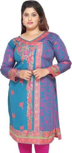 Maple Clothing Women's Indian Kurti Plus Size Printed Kurta Tunic India Top in Saudi Arabia