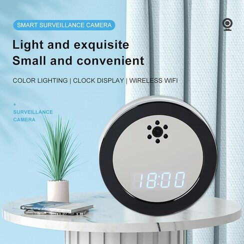 كاميرا ساعة سيبتبنتا اللاسلكية واي فاي، رؤية ليلية/ضوء ملون/صوت ثنائي الاتجاه/واي فاي/كشف المراقبة/الساعة، لاسلكية 2 ميجابكسل لجلوس الأطفال، جلوس الحيوانات الأليفة، مراقبة المستودعات، مراقبة المكتب in Kuwait