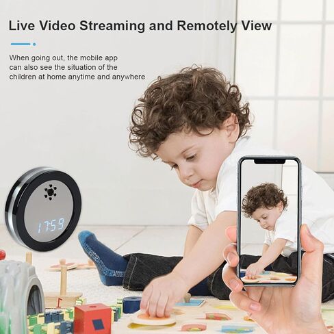 كاميرا ساعة سيبتبنتا اللاسلكية واي فاي، رؤية ليلية/ضوء ملون/صوت ثنائي الاتجاه/واي فاي/كشف المراقبة/الساعة، لاسلكية 2 ميجابكسل لجلوس الأطفال، جلوس الحيوانات الأليفة، مراقبة المستودعات، مراقبة المكتب in Kuwait