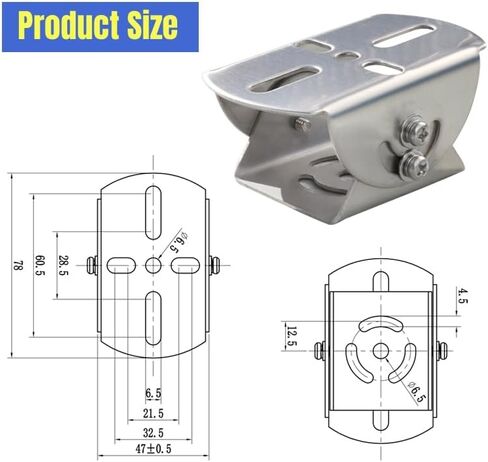 2D قابل للتعديل الأمن مراقبة CCTV كاميرا تصاعد قوس منقار البط رئيس العالمي المشترك قوس العارضة محول (2D سبائك الألومنيوم جبل محول) in Kuwait