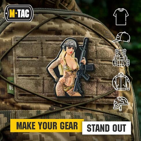 M-Tac Morale Patch Tactical Girl - PVC Tactical Military Patch with Hook Fastener Backing - Real-Looking Patches for Vest, Backpacks, Hats (#7 Japan) in Saudi Arabia