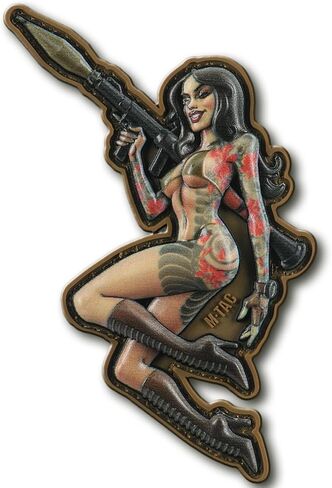 M-Tac Morale Patch Tactical Girl - PVC Tactical Military Patch with Hook Fastener Backing - Real-Looking Patches for Vest, Backpacks, Hats (#7 Japan) in Saudi Arabia